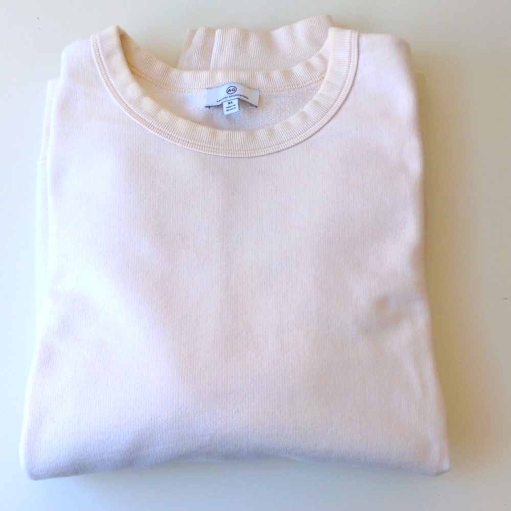 AG Crewneck Sweatshirt Cream Men's Size XL - Picture 6 of 6